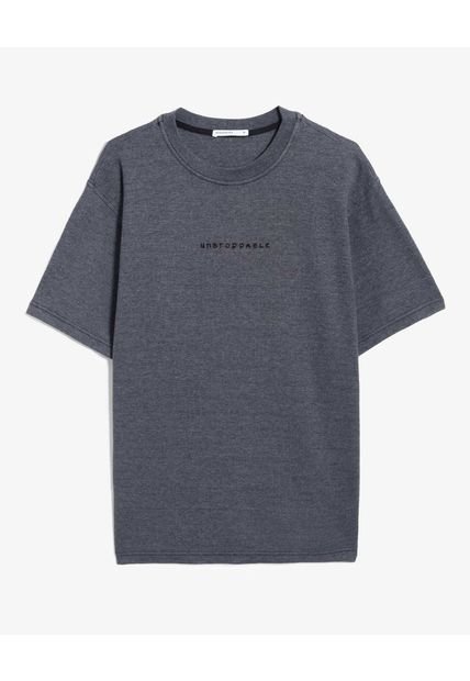Camiseta Para Hombre Manga Corta Cuello Redondo Color Gris Marca Seven Seven #45092711