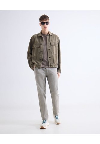 Pantalón Chino Regular  Para Hombre Gris Seven Seven Seven Seven
