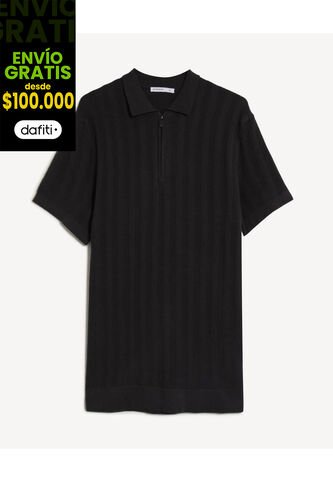 Polo Para Hombre Cuello Tejido Sin Bolsillo Color Gris Marca Seven Seven #45110901 Seven Seven