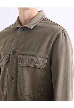 Chaqueta  Para Hombre Trucker Color Verde Marca Seven Seven #45080485