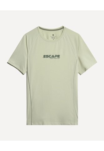 Camiseta Deportiva Estampada  Para Hombre Verde Seven Seven Seven Seven