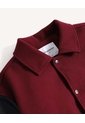 Chaqueta Bomber Bordada  Para Hombre Vino Seven Seven de Seven Seven