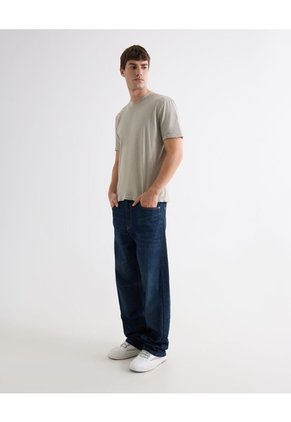 Camiseta Oversize Con Bordado Dragón  Para Hombre Arena Seven Seven