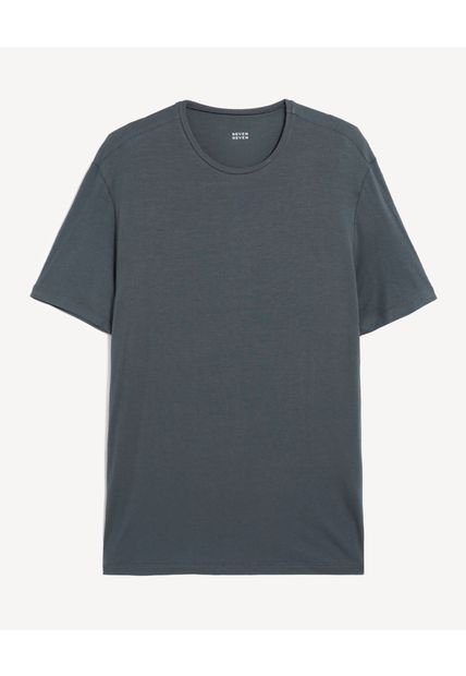 Camiseta Para Hombre Manga Corta Cuello Redondo Color Gris Marca Seven Seven #45092733
