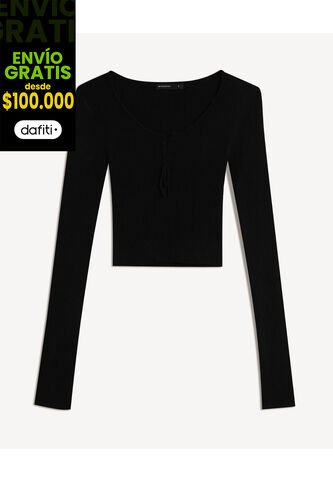 Camiseta Para Mujer Manga Larga Moda Color Negro Marca Seven Seven #28096432 Seven Seven