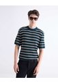 Camiseta Tejida Con Textura  Para Hombre Verde Seven Seven de Seven Seven