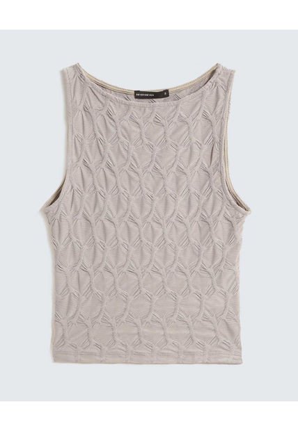 Camiseta Para Mujer Manga Sisa Cuello Redondo Color Gris  Marca Seven Seven #28096229