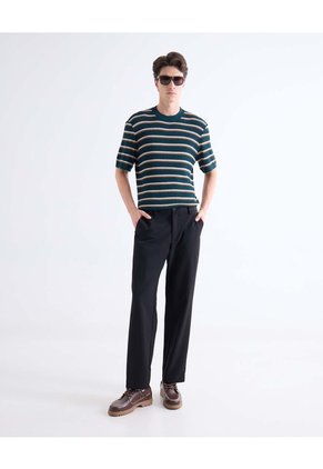 Camiseta Tejida Con Textura  Para Hombre Verde Seven Seven