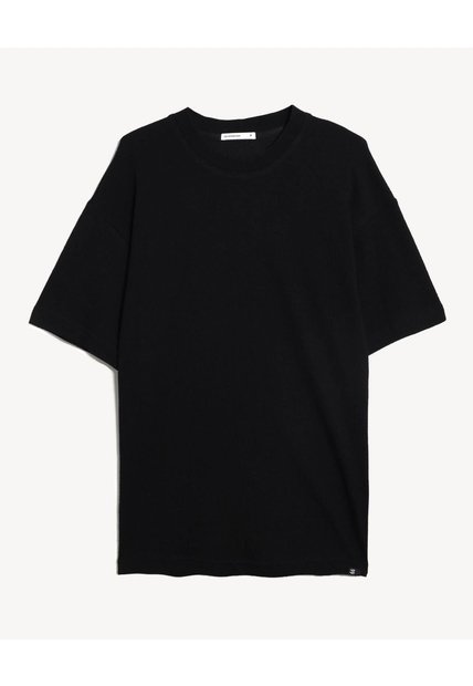 Camiseta Relaxed Tejida  Para Hombre Negro Seven Seven