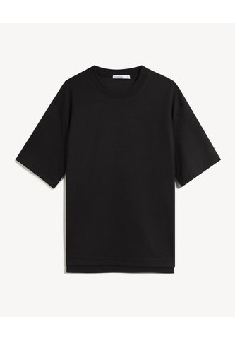 Camiseta Oversize Cuello Redondo  Para Hombre Negro Seven Seven Seven Seven