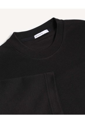 Camiseta Oversize Cuello Redondo  Para Hombre Negro Seven Seven