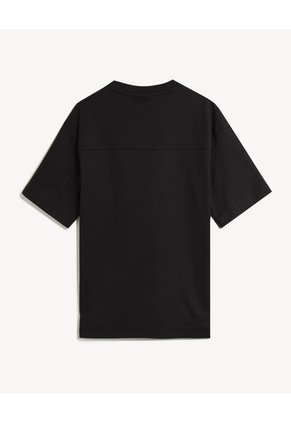 Camiseta Oversize Cuello Redondo  Para Hombre Negro Seven Seven