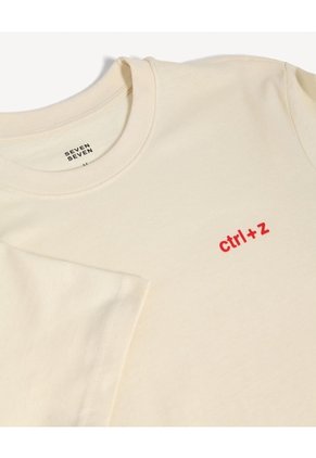 Camiseta Regular Con Estampado Ctrl+Z  Para Hombre Arena Seven Seven