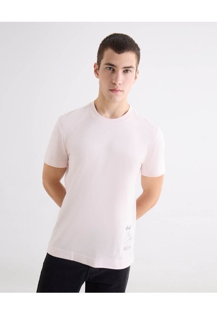 Camiseta Regular Estampada  Para Hombre Rosa Seven Seven