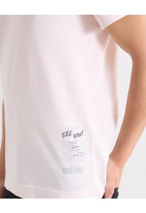 Camiseta Regular Estampada Para Hombre Rosa Seven Seven