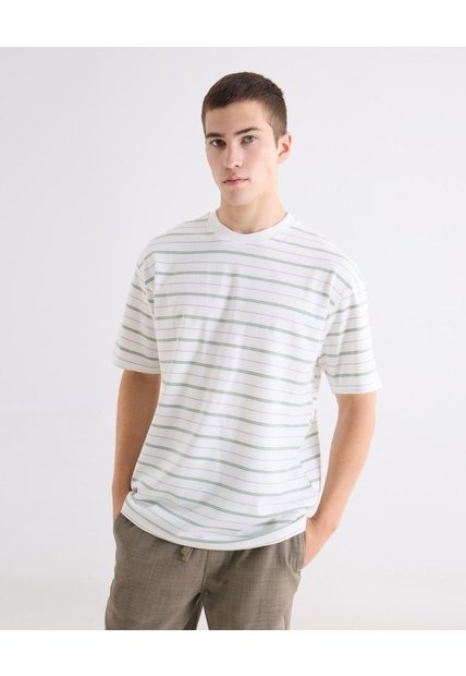 Camiseta  Para Hombre Manga Corta Cuello Redondo Color Blanco Marca Seven Seven #45098329