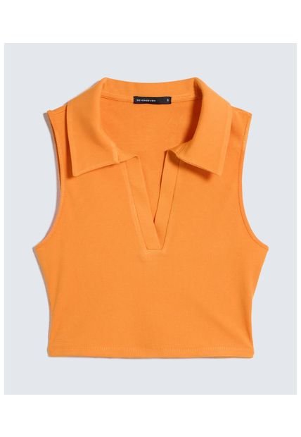 Camiseta Para Mujer Manga Sisa Color Naranja Marca Seven Seven #28096152