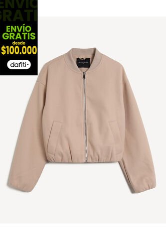 Chaqueta Para Mujer Bomber Color Arena Marca Seven Seven #28080994 Seven Seven