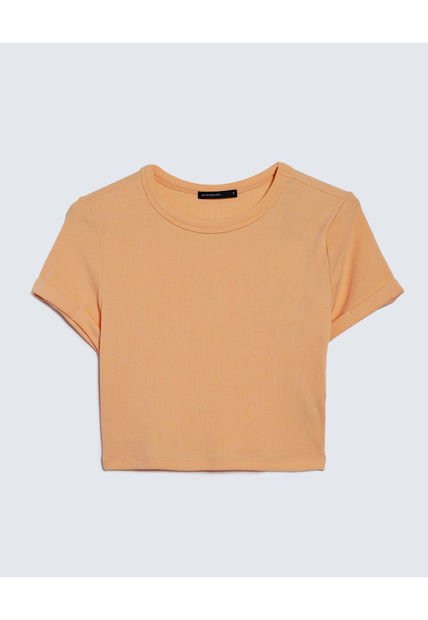 Camiseta Para Mujer Manga Corta Color Piel Marca Seven Seven #28095922