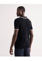 Polo Tejido Fit Regular  Para Hombre Negro Seven Seven de Seven Seven
