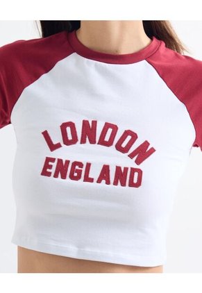 Camiseta Para Mujer Manga Corta Color Marfil Marca Seven Seven #28096171