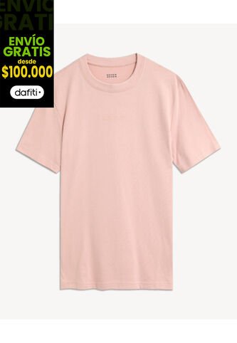 Camiseta Para Hombre Manga Corta Cuello Redondo Color Rosa Marca Seven Seven #45092829 Seven Seven