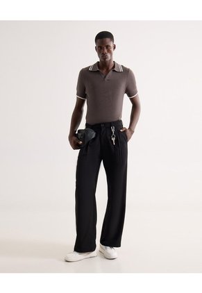 Polo Tejido Fit Regular  Para Hombre Verde Seven Seven