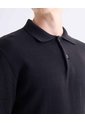Polo En Tricot  Para Hombre Negro Seven Seven de Seven Seven
