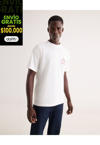 Camiseta Para Hombre Manga Corta Cuello Redondo Color Crudo Marca Seven Seven #45092854 Seven Seven