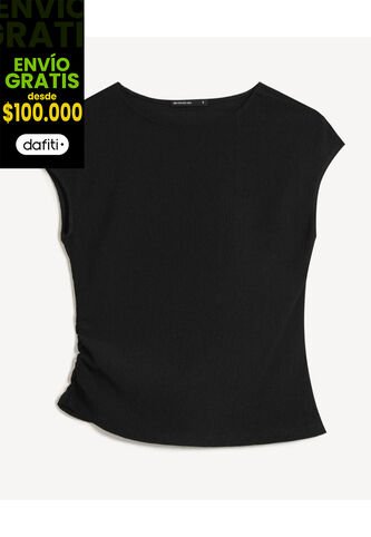 Camiseta Para Mujer Manga Corta Cuello Redondo Color Negro Marca Seven Seven #28096621 Seven Seven