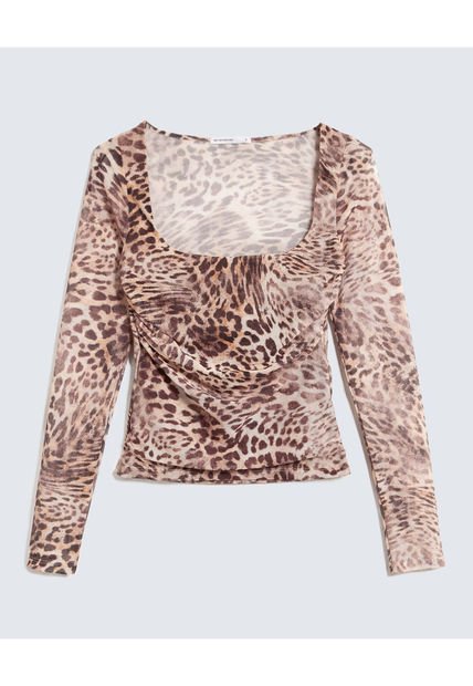 Camiseta Para Mujer Manga Larga Moda Color Beige Marca Seven Seven #28096254