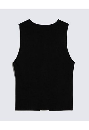 Chaleco Para Mujer Punto Color Negro Marca Seven Seven #28250137