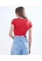 Crop Top Para Mujer Manga Corta Color Rojo Marca Seven Seven #28095649 de Seven Seven