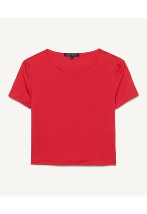 Crop Top Para Mujer Manga Corta Color Rojo Marca Seven Seven #28095649