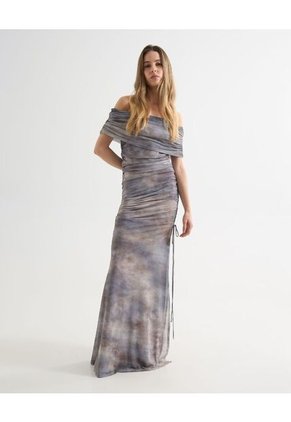 Vestido Para Mujer M/C Largo Color Café Marca Seven Seven #28171419