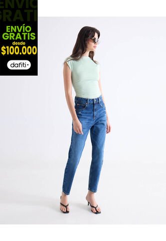 Camiseta Para Mujer Manga Corta Cuello Redondo Color Verde Marca Seven Seven #28096528 Seven Seven