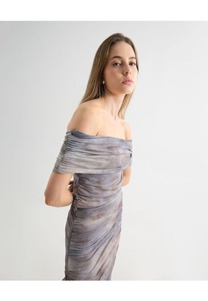 Vestido Para Mujer M/C Largo Color Café Marca Seven Seven #28171419