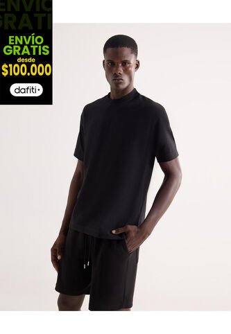 Camiseta Para Hombre Manga Corta Cuello Redondo Color Negro Marca Seven Seven #45092791 Seven Seven