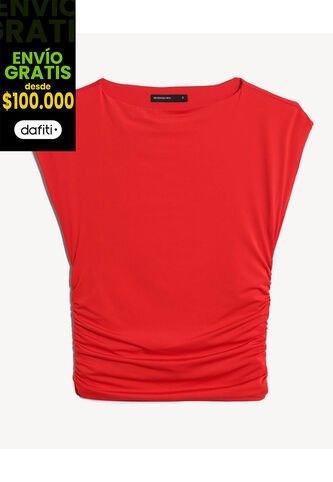 Camiseta Para Mujer Manga Corta Cuello Redondo Color Rojo Marca Seven Seven #28096529 Seven Seven