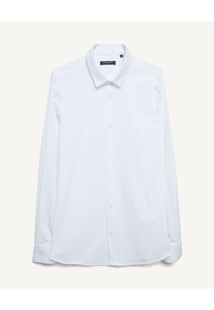 Camisa Para Hombre Manga Larga Cuello Casual M Color Blanco Marca Seven Seven #45011951