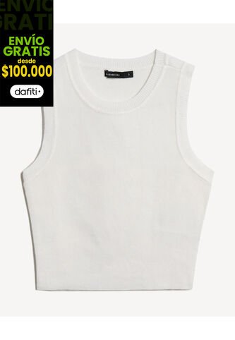 Camiseta Para Mujer Manga Sisa Cuello Redondo Color Hueso Marca Seven Seven #28096419 Seven Seven