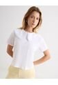 Camiseta Cuello Peter Con Botones Frontales  Para Mujer Marfil Seven Seven de Seven Seven