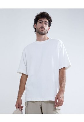 Camiseta Para Hombre Manga Corta Cuello Redondo Color Marfil Marca Seven Seven #45092490