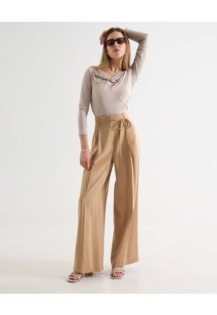 Pantalon Sastrero Peach  Para Mujer Camel Seven Seven