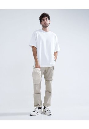 Camiseta Para Hombre Manga Corta Cuello Redondo Color Marfil Marca Seven Seven #45092490