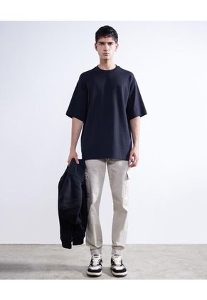 Camiseta Para Hombre Manga Corta Cuello Redondo Color Negro Marca Seven Seven #45092491