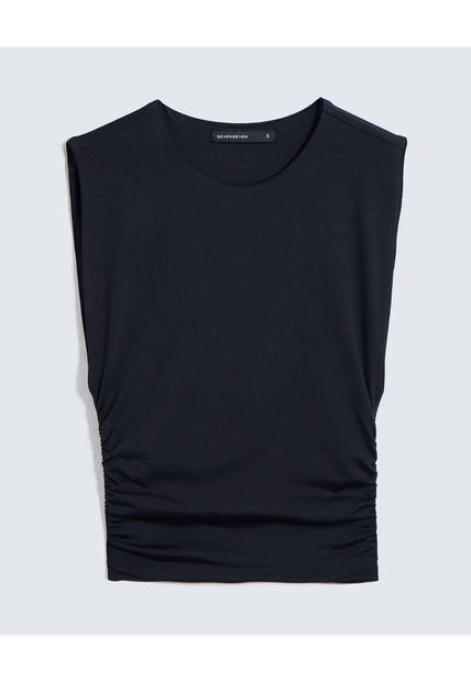Camiseta Para Mujer Manga Sisa Cuello Redondo Color Negro Marca Seven Seven #28096183