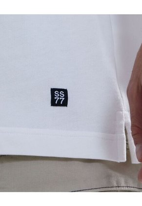 Camiseta Para Hombre Manga Corta Cuello Redondo Color Marfil Marca Seven Seven #45092490