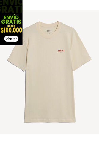 Camiseta Para Hombre Manga Corta Cuello Redondo Color Arena Marca Seven Seven #45092827 Seven Seven