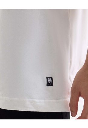 Camiseta Para Hombre Manga Corta Cuello Redondo Color Marfil Marca Seven Seven #45092490